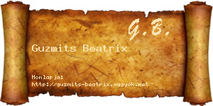 Guzmits Beatrix névjegykártya